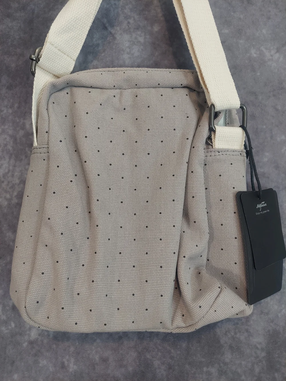 MYGREEN Canvas Shoulder Bag with Matching Wristlet Clutch - NWT
